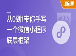 前端高手特训 从0到1带你手写一个微信小程序底层框架(完结)